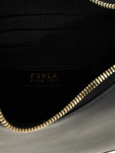 Furla Curved Silhouette Mini Shoulder Bag In Black