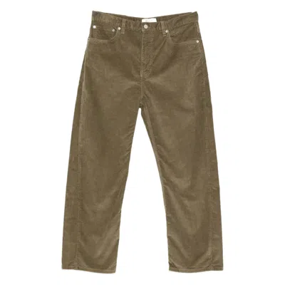 Studio Nicholson Denim Straight Trousers In Brown