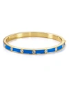 Kate Spade Crystal & Enamel Hinge Bangle In Clear/blue