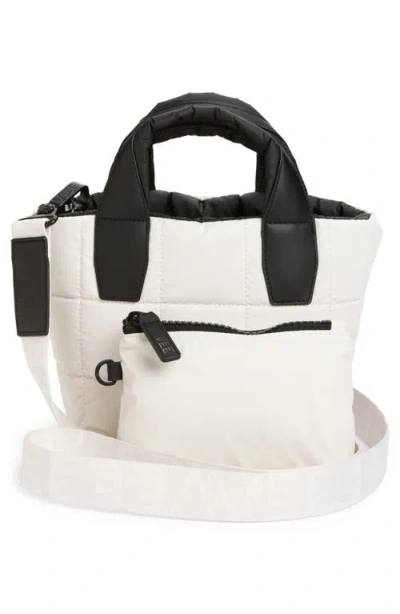 Veecollective Mini Porter Water Resistant Quilted Recycled Nylon Tote In White