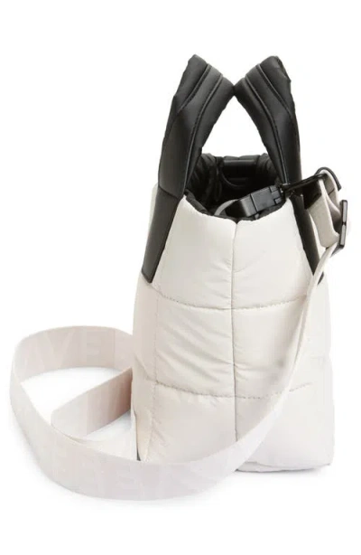 Veecollective Mini Porter Water Resistant Quilted Recycled Nylon Tote In White