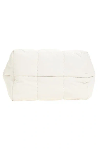 Veecollective Mini Porter Water Resistant Quilted Recycled Nylon Tote In White