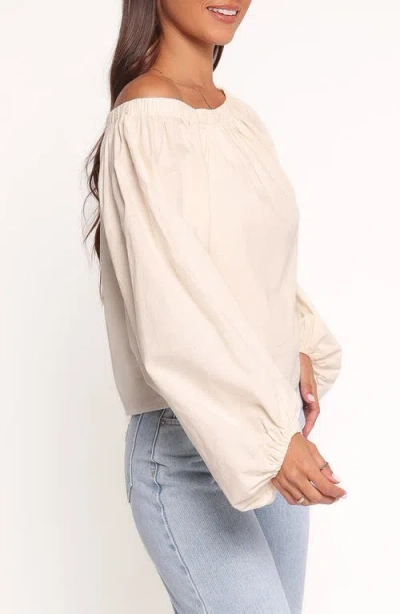 Petal And Pup Petal & Pup Zion One-shoulder Cotton & Linen Top In Neutral