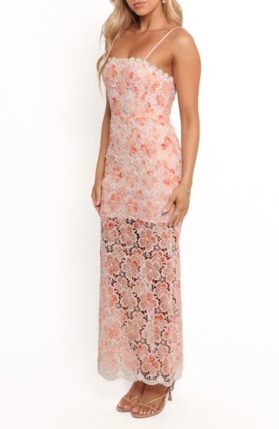 Petal And Pup Petal & Pup Novie Floral Eyelet Sleeveless Maxi Dress In Pink