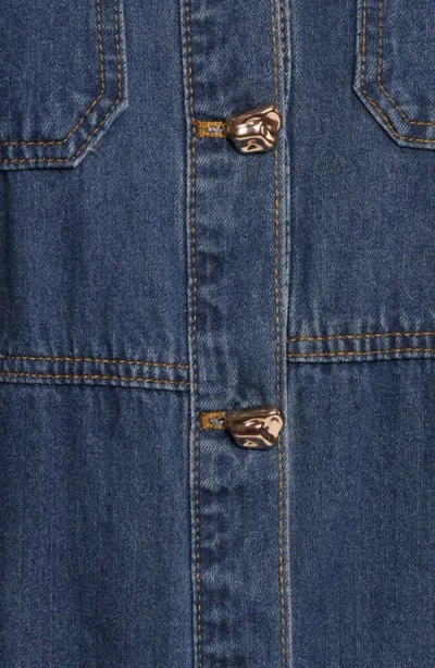 Petal And Pup Petal & Pup Fleming Denim Mini Shirtdress In Blue