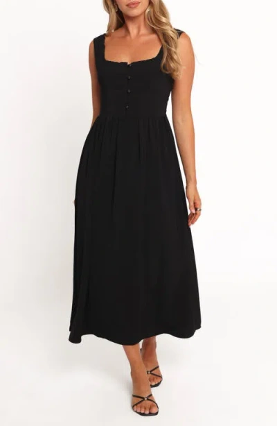 Petal And Pup Petal & Pup Melrose Sleeveless Midi Dress In Black