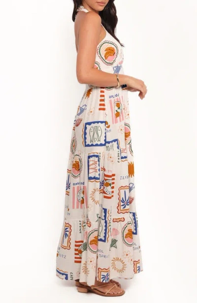 Petal And Pup Petal & Pup Jelena Printed Maxi Halter Dress In Multi