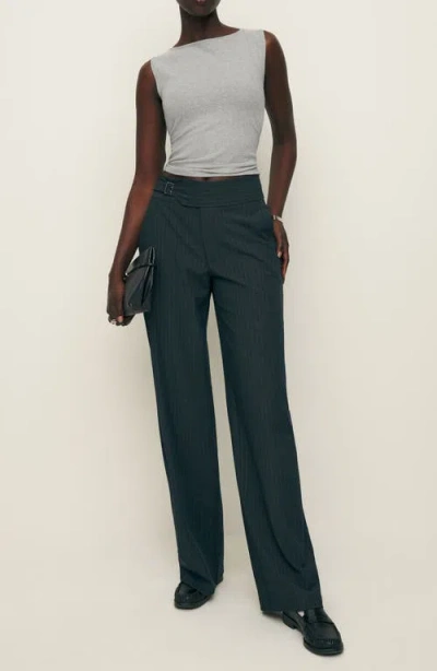 Reformation Dusk Stretch Knit Top In White