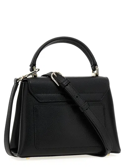 Furla Leather Mini Bag With Detachable Strap And Metal Hardware In Black