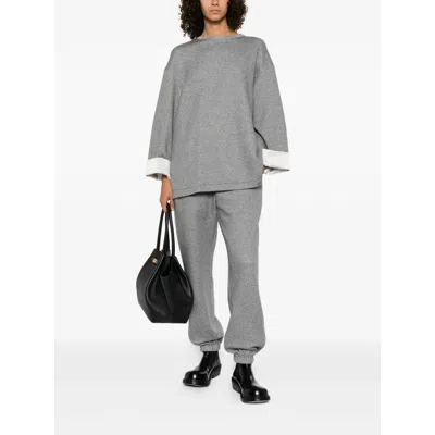 Carven Elastic-cuffed Track Pants In Gray