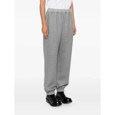 Carven Elastic-cuffed Track Pants In Gray