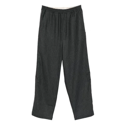 Isabel Benenato Gray Pants In Black