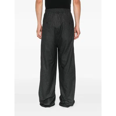 Isabel Benenato Gray Pants In Black