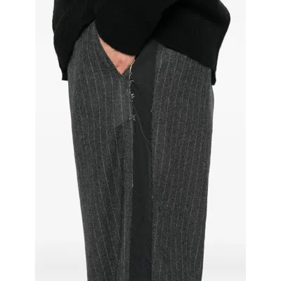 Isabel Benenato Gray Pants In Black