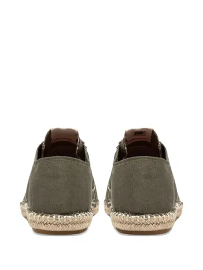 Autry Woven Jute Sole Flat Shoes With Lace-up Closure In Multi