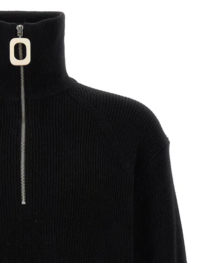 Jw Anderson Half Zipper Shirt In Black