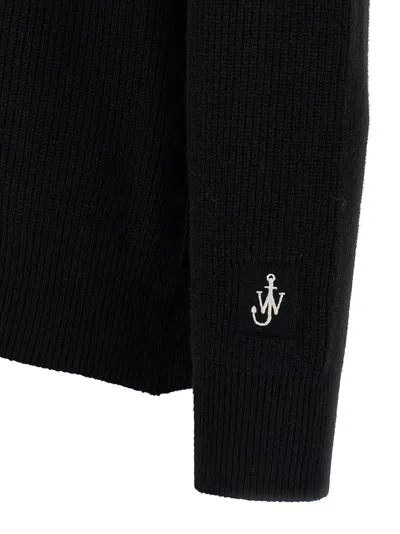 Jw Anderson Half Zipper Shirt In Black