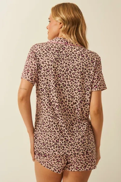 Stripe & Stare Bedshort Set In Neutral