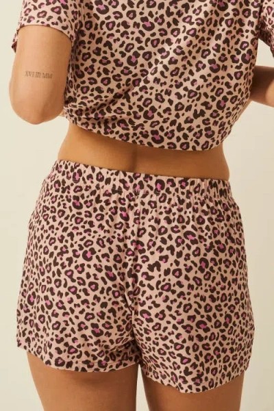 Stripe & Stare Bedshort Set In Neutral