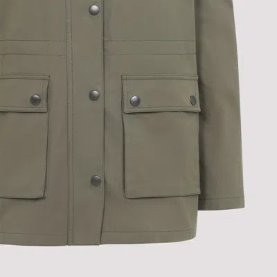 Moschino Logo Label Jacket With Elbow Patches In Green