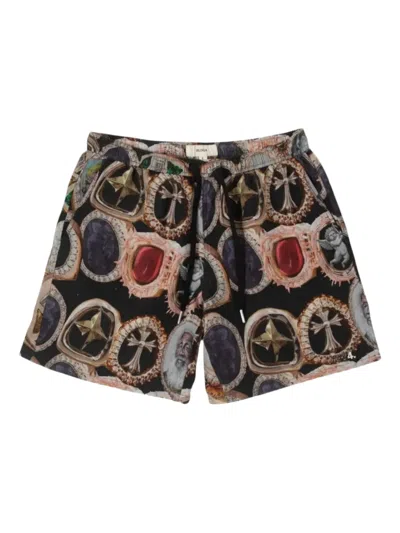 Bldg4 Adjustable Waist Shorts In Black