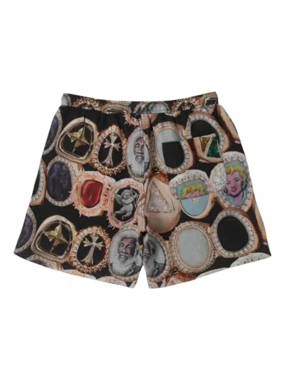 Bldg4 Adjustable Waist Shorts In Black