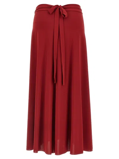 Eres Julieta Wrap-effect Beach Skirt In Red