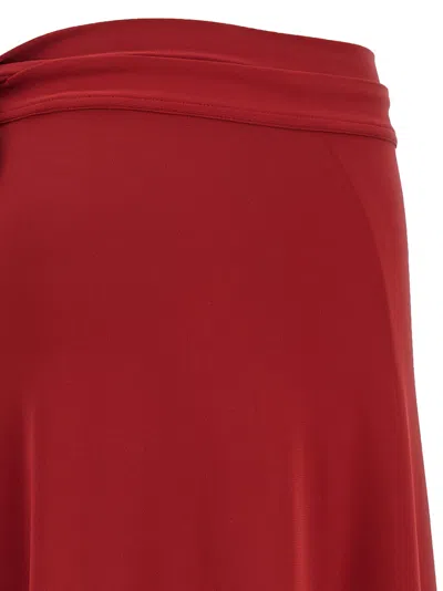 Eres Julieta Wrap-effect Beach Skirt In Red