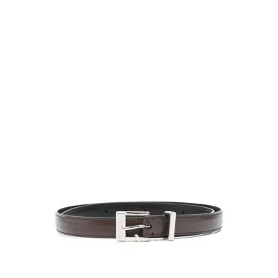 Khaite Leather Square-buckle Belt