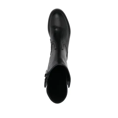 Ann Demeulemeester Leather Boots In Black