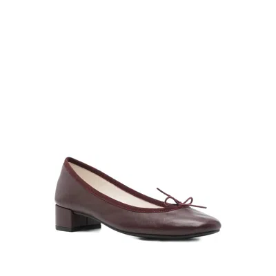 Repetto 30mm Camille Bow-detail Block-heel Pumps In Red