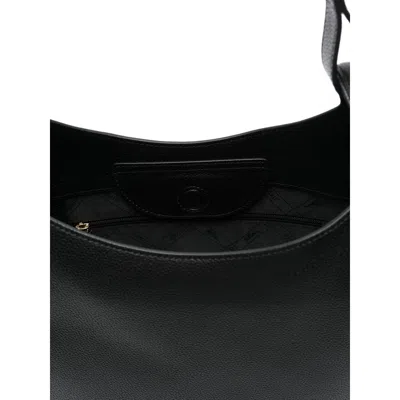 Longchamp `le Foulonné` Large Hobo Bag In Black