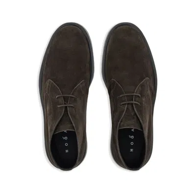 Hogan Brown Suede Ankle Boots