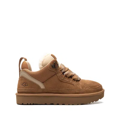 Ugg Casual Brown Boot-style Sneakers With Integrated Laces In Brown