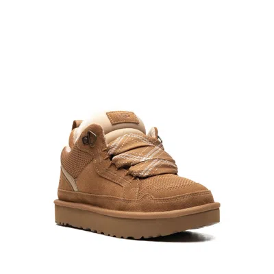 Ugg Casual Brown Boot-style Sneakers With Integrated Laces In Brown