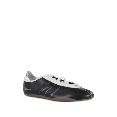 Y-3 Debossed Leather Tokyo Sneakers With Lace-up Closure