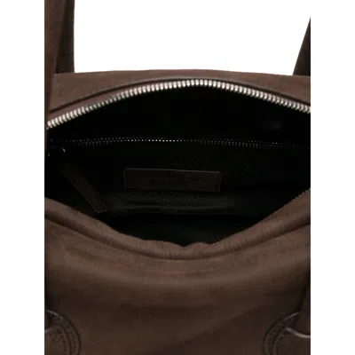 Margesherwood Boston Top-handle Calfskin Shoulder Bag In Brown