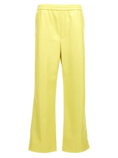 Nanushka Lorca Faux-leather Trousers In Yellow