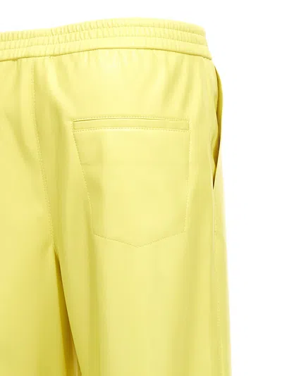 Nanushka Lorca Faux-leather Trousers In Yellow