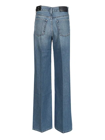 7 For All Mankind Lotta Hilo Straight Fit 5 Pocket Jeans Blue In Blue