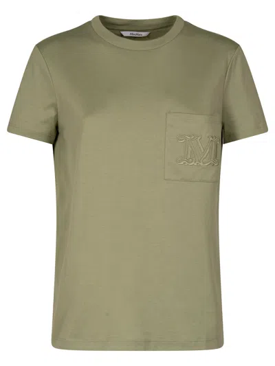 Max Mara M Monogram Cotton Jersey T-shirt In Green