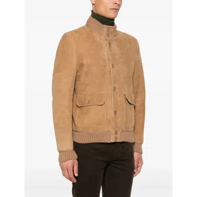 Salvatore Santoro Button-fastening Suede Jacket In Neutral