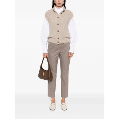 Peserico Neutral Pants In Neutral