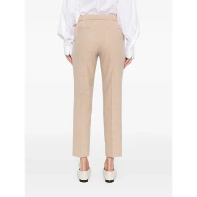 Peserico Elastic-waistband Side-stripe Trousers In Pink