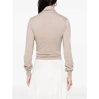 Lemaire Tied-neck Button-detail Top In Gray