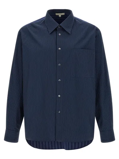 Jw Anderson Patchword Striped Shirt And Blouse Blue In Blue