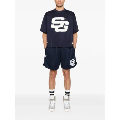 Summer Games Logo-print Mesh Shorts In Blue