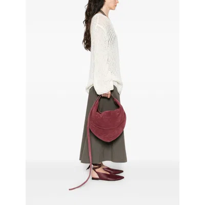 Federico Cina Suede Curved-shape Shoulder Bag