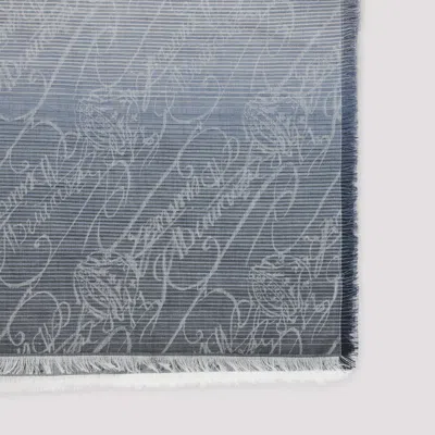 Berluti Wool And Silk Scarf In Blue
