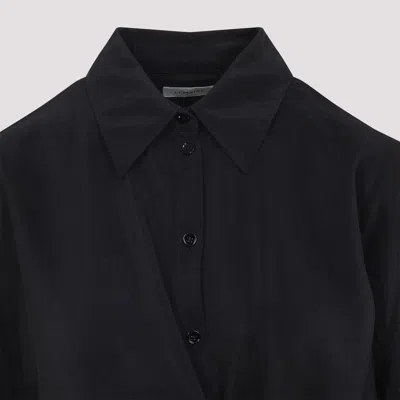 Lemaire Black Straight Collar Twisted Shirt